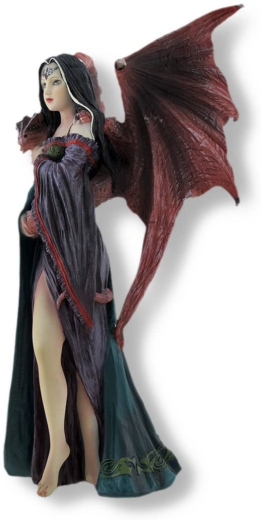 Magic  Collection~Anne Stokes `Soul Mates` Gothic Female and Dragon Statue