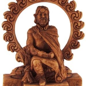 Magicun Altar~Dryad Design Small Celtic God Lugh Statue Wood Finish
