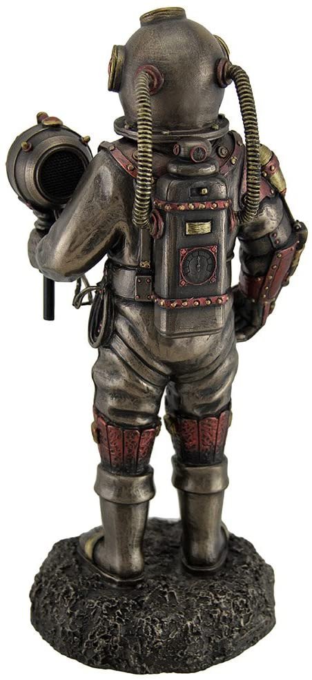 Magic  Collection~Lighted Steampunk Skeleton in Diving Suit Statue