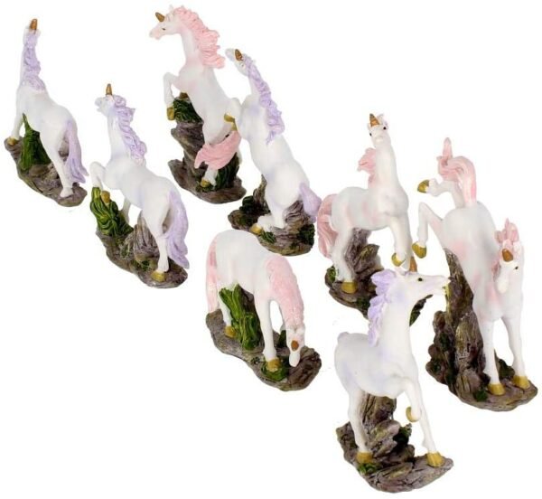 Fantasy Collection~ Magic Woodland Unicorns (Set of Eight ) Figurine 20cm White