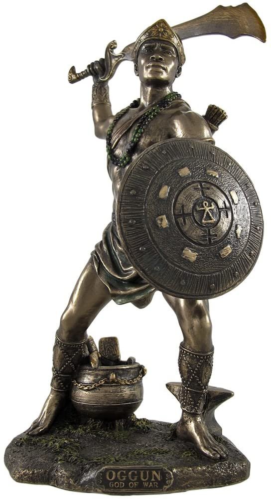 Magic  Collection~Bronzed Oggun God of War, Iron and Hunting Statue