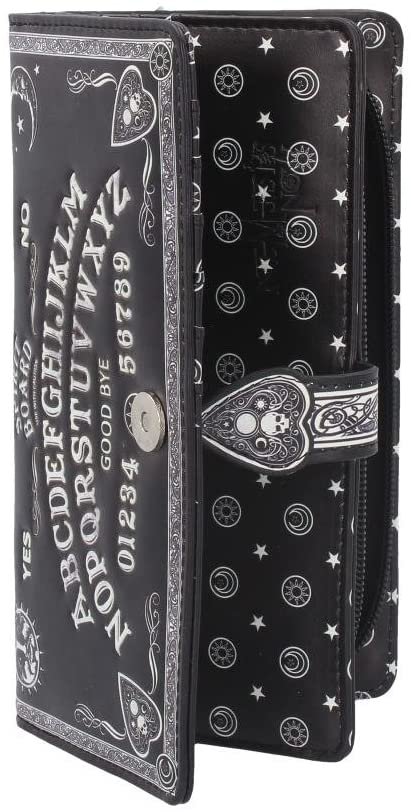 Wiccan Collection~B4106M8 Spirit Board Embossed Purse 19cm Black, PU
