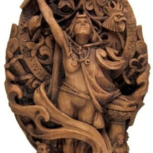 Magicun Altar~Dryad Design Aradia Statue Goddess of Witchcraft Statue in Wood Finish