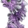 Magicun N.Giftware~Bobling Purple Metallic Dragon Bobble Head Figurine, Polyresin, 9.5cm