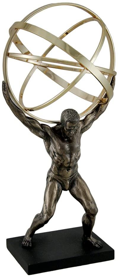 Magic  Collection~Atlas Carrying Celestial Sphere Bronze Finished Statue
