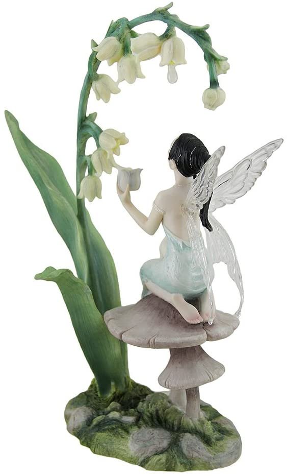 Magic  Collection~Lily of The Valley Flower Fairy Statue by Artist Rachel Anderson 11 Inch