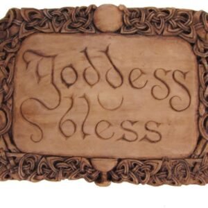 Magicun Altar~Goddess Bless Wall Plaque Wood Finish