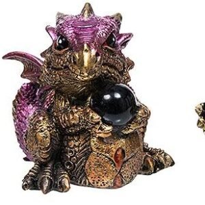 Fantasy Collection~ Dragon's Gift Set of 3 7cm Figurine, Resin, Multi-Coloured, One Size
