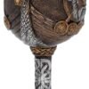 Mythology Collection~ Valhalla Goblet 17cm, Resin w/Stainless Steel Insert, Brown