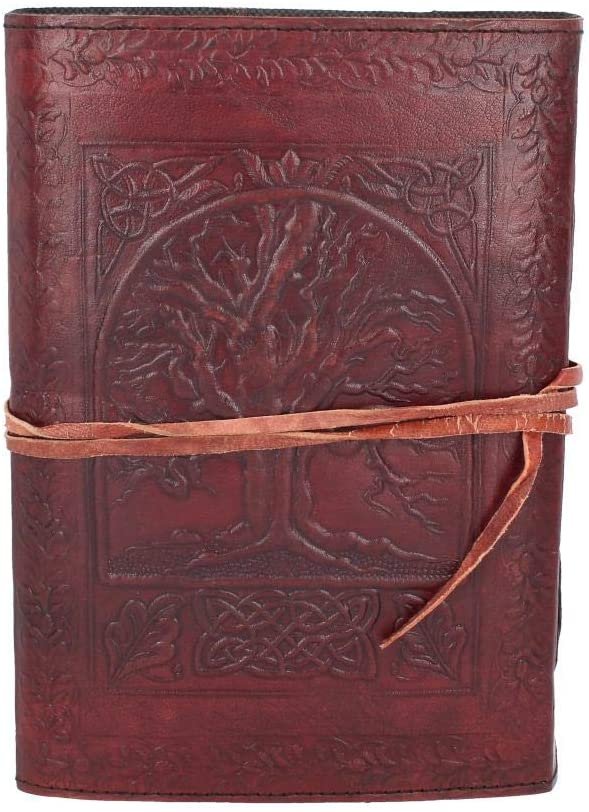 Wiccan Collection~Tree Of Life Leather Journal 28cm Brown