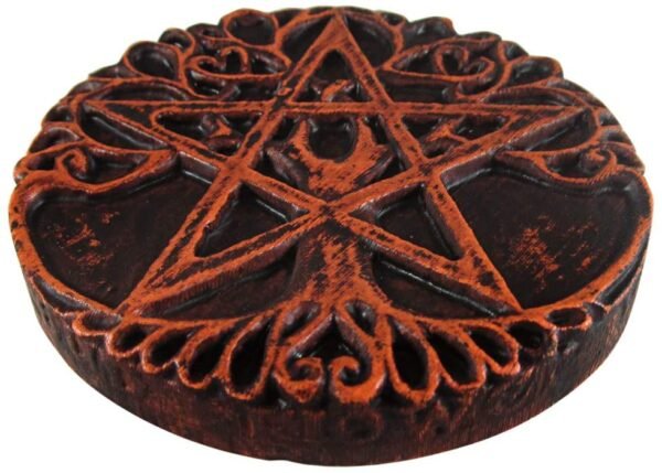 Magicun Altar~Dryad Design Tiny Tree Pentacle Plaque - Wood Finish