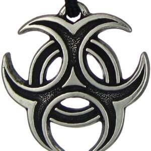 Soloman Pentant~Pewter Crescent Triple Moon Goddess Pendant Necklace
