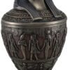 Magic  Collection~Decorative Egyptian Canopic Jar w/Horus Wearing Triple Atef Crown Lid