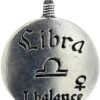 Soloman Pentant~Pewter Libra"The Scales" Zodiac Sign Astrology Pendant