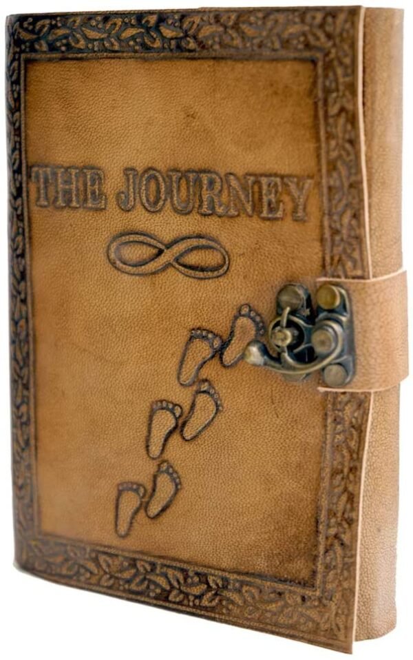 Witchcraft~Vintage Handmade Leather Journal Bound Notebook Diary Handcrafted, Rustic Brown, 5 x 7 inches