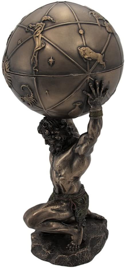 Magic  Collection~Kneeling Atlas Holding Heavens Statue/Trinket Box
