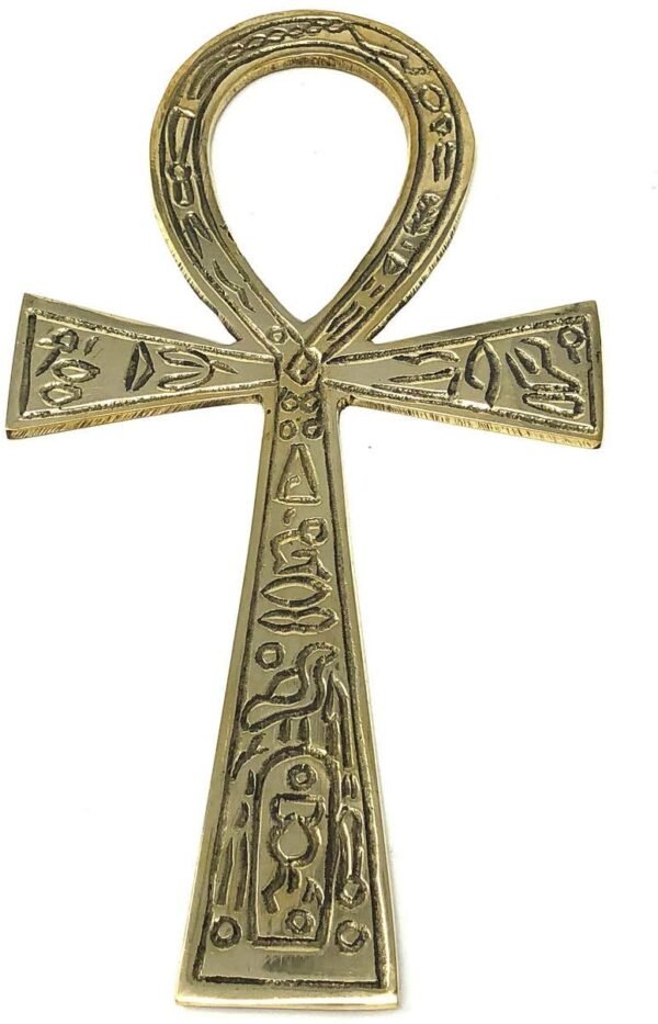 Witchcraft~Brass Ankh Brass Large ( 3 1/2" x 6 1/2") For Altar Or Wall… (golden)