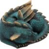 Fantasy Collection~ Dozing Dragon Figurine 22.8cm, Resin, Green, One Size