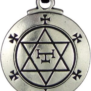 Soloman Pentant~Pewter Talisman Hexagram of Solomon Pentacle Seal Pendant