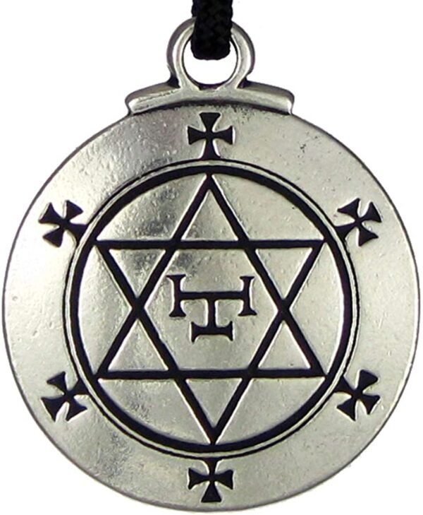 Soloman Pentant~Pewter Talisman Hexagram of Solomon Pentacle Seal Pendant