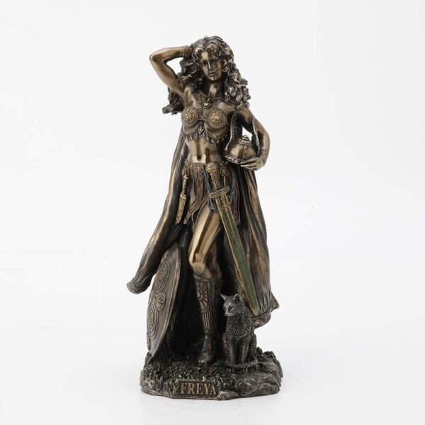 Magicun  Collection~Norse Goddess Freya Antique Bronze Finish Statue