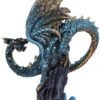 Fantasy Collection~ U5071R0 Hear Me Roar Blue Dragon Calling Figurine, Polyresin, One Size