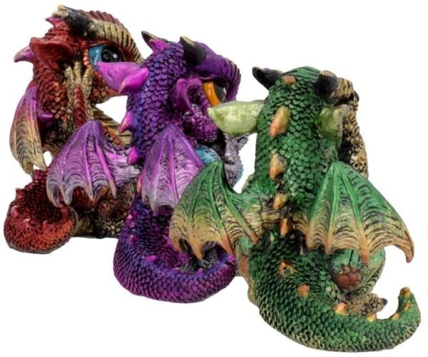 Fantasy Collection~ U4150M8 Three Wiselings Figurine 8.5cm Gold, Resin, One Size