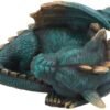 Fantasy Collection~ U4815P9 Forty Winks Dragon Figurine 29cm, Resin, Green, One Size