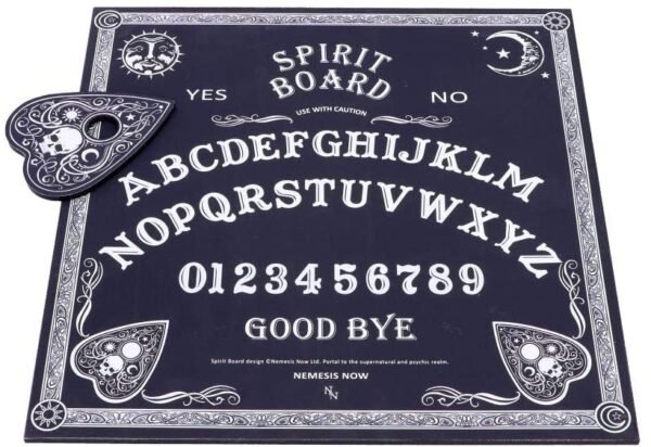 Wiccan Collection~Black and White Spirit Board with Planchette, MDF/Polyester, 38.5cm