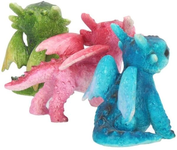 Fantasy Collection~ Tiny Dragons (Set of Three) Figurine 8cm Multi-Coloured