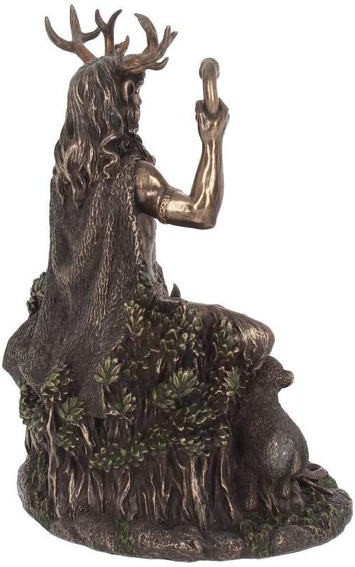 Wiccan Collection~Cernunnos and Animals 23cm Figurine, Bronze
