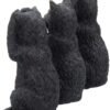 Animal Collection~ Three Wise Cats 9.5cm Figurine, Resin, Black