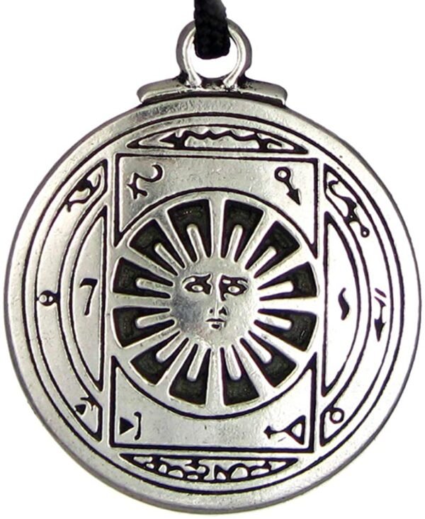 Soloman Pentant~Pewter Talisman for Invisibility Black Pullet Pentacle Necklace Pendant