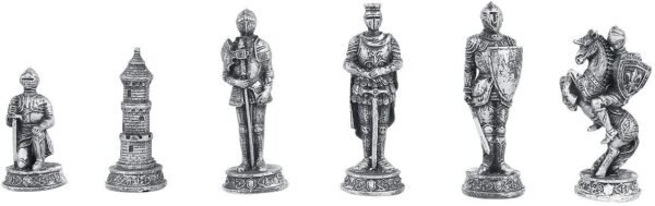 Mythology Collection~ Medieval Knight Chess Set 43cm Gold