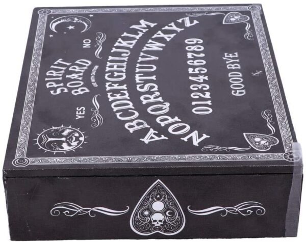 Wiccan Collection~Black and White Spirit Board and Planchette Jewellery Storage Box with Mirror, MDF, One Size