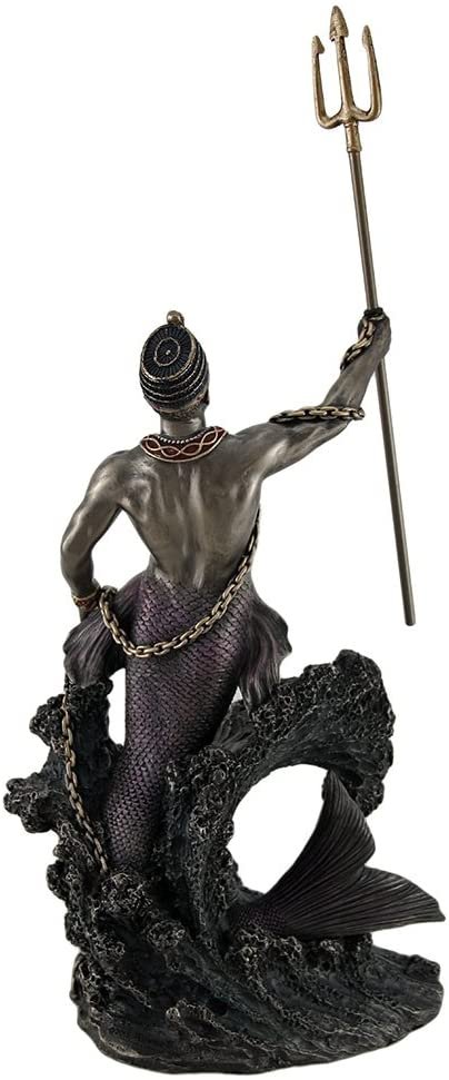 Magic  Collection~Olokun Owner of The Deep Sea Bronze Finish Statue