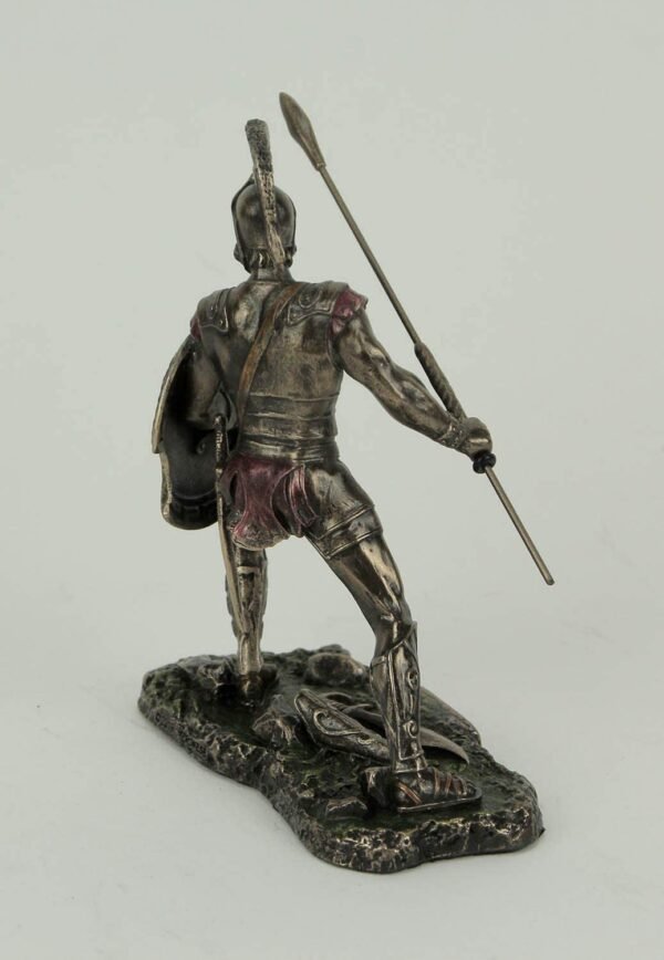 Magicun  Collection~Achilles Rage Trojan War Hero Achilleus Holding Spear and Shield Statue