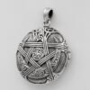 Sterling Silver Moon Pentacle Pentagram Aromatherapy Locket; 1 Inch Diameter