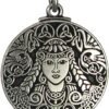 Soloman Pentant~Pewter Celtic Goddess Brigid Pendant Necklace