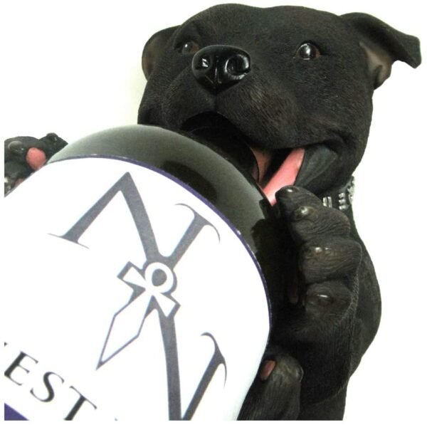 Magicun N.Giftware~Guzzlers Staffordshire Bull Terrier Wine Bottle Holder 20cm Black