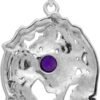 Sterling Silver Odin Sleipnir Pendant with Natural Amethyst