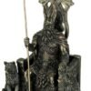 Magic  Collection~Resin Statues Norse God Odin On Throne with Wolves Bronze Finished Statue 7 X 10.25 X 4.75 Inches Bronze