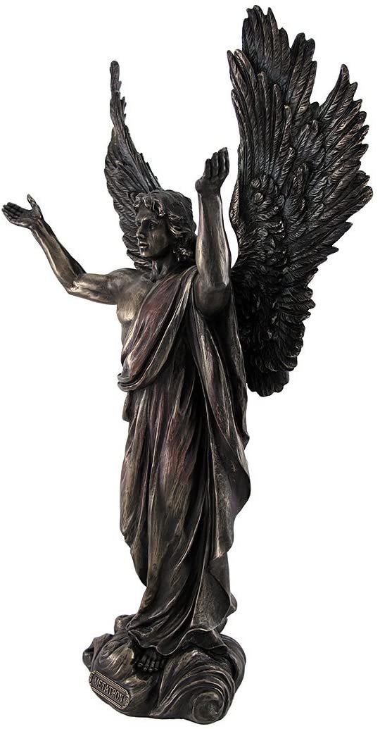 Magic  Collection~Bronzed Angel Metatron Statue with Colored Accents