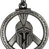 Soloman Pentant~Pewter Warrior's Spartan Helmet Pendant for Protection in Battle