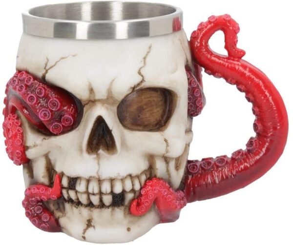Dark Collection~B4695N9 Devoured Tankard 16cm, Resin w/stainless steel insert, Red, One Size