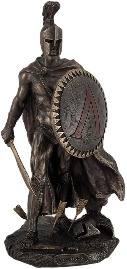 Magic  Collection~Spartan King Leonidas with Sword and Shield Bronzed Statue