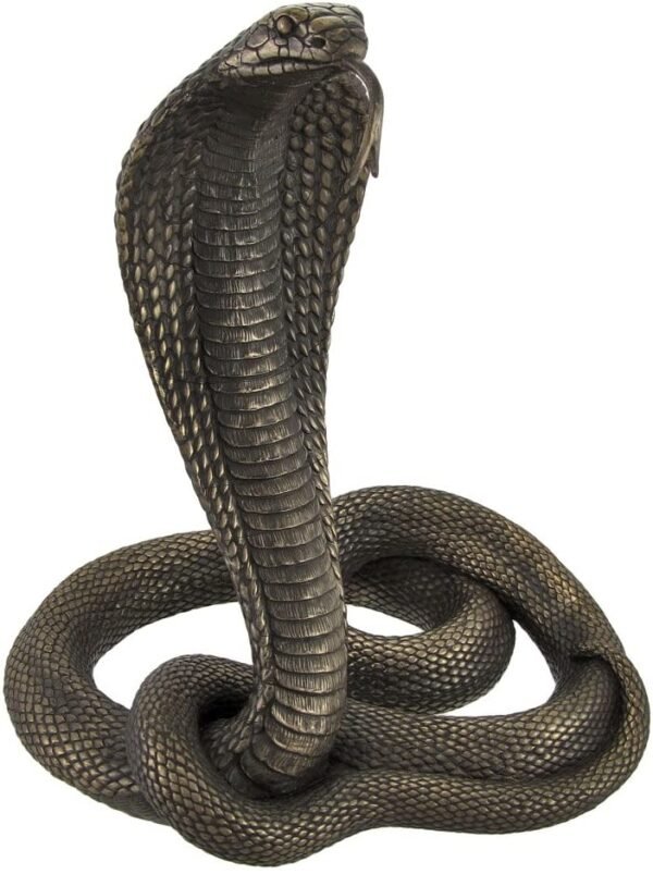 Magicun  Collection~Large Bronzed King Cobra Statue