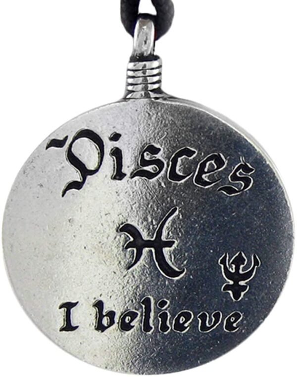 Soloman Pentant~Pewter Pisces"The Fishes" Zodiac Sign Astrology Pendant