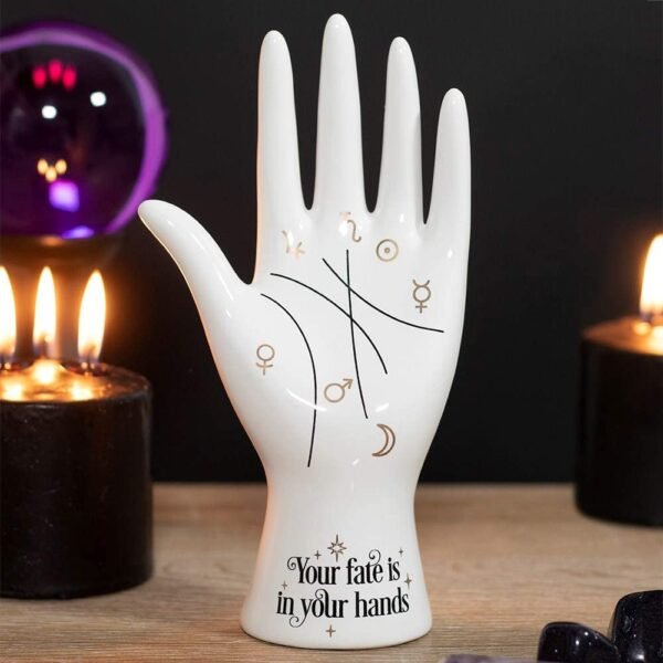 Home Decor~something different White Palmistry Hand Ornament