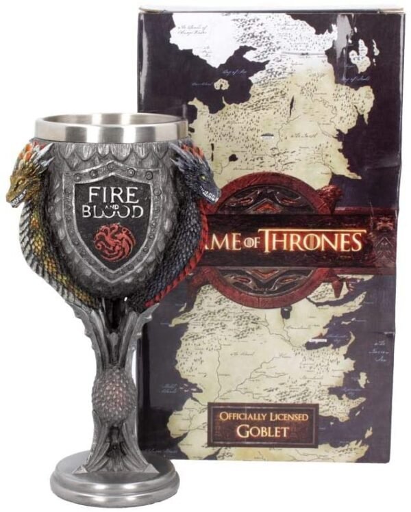 Magicun N.Giftware~House Targaryen Goblet Game of Thrones Goblet 23cm Grey
